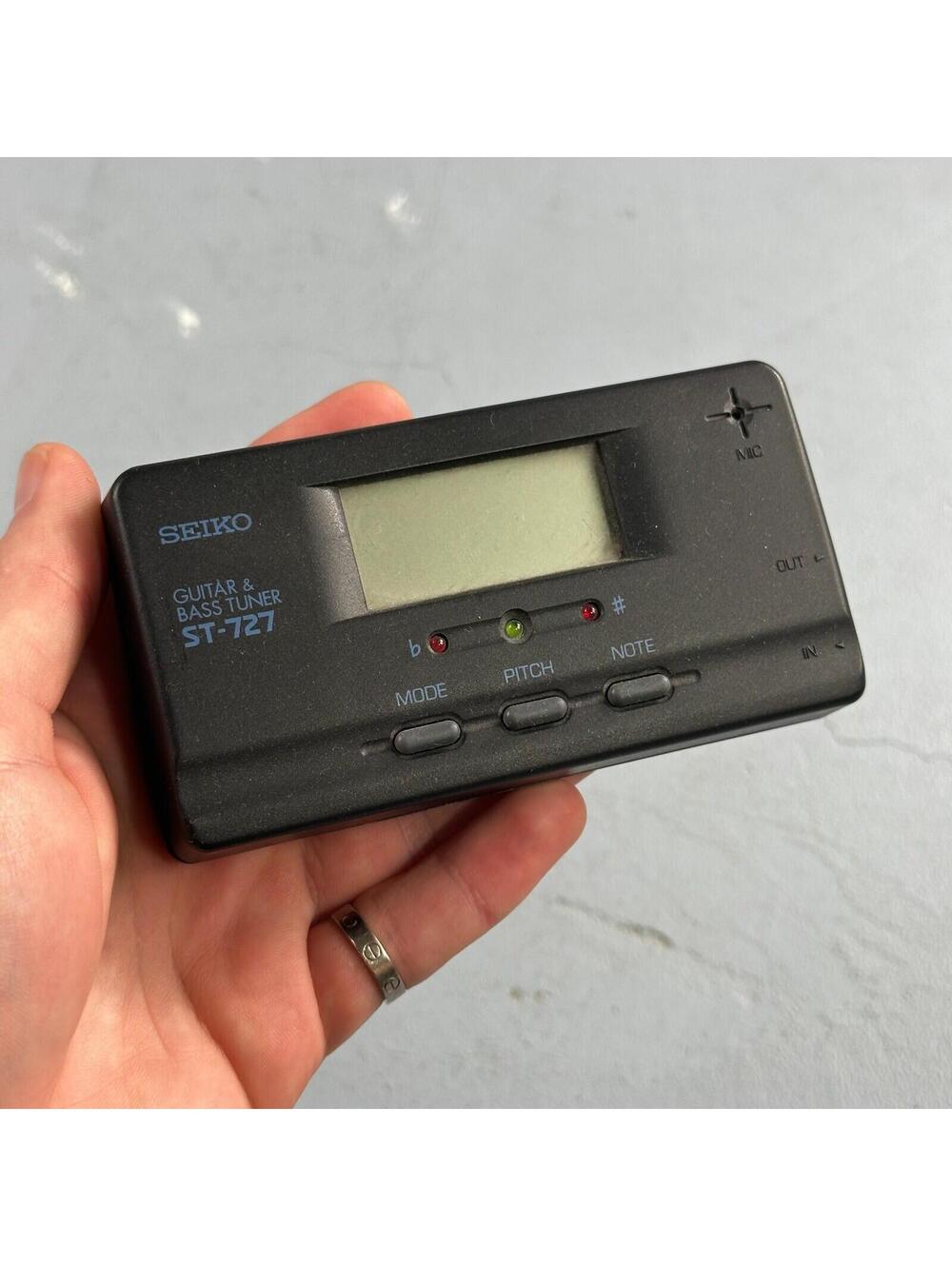 Seiko ST-727 Guitar and Bass Tuner Tested and Working Vintage